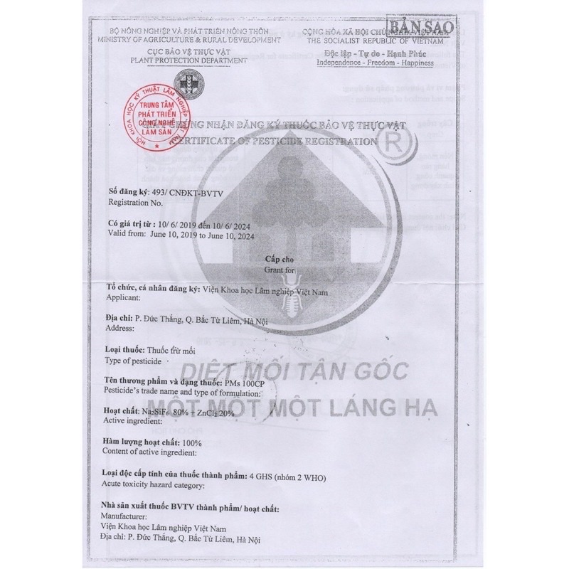 Thuốc trừ mối PMS 100 bao 20kg