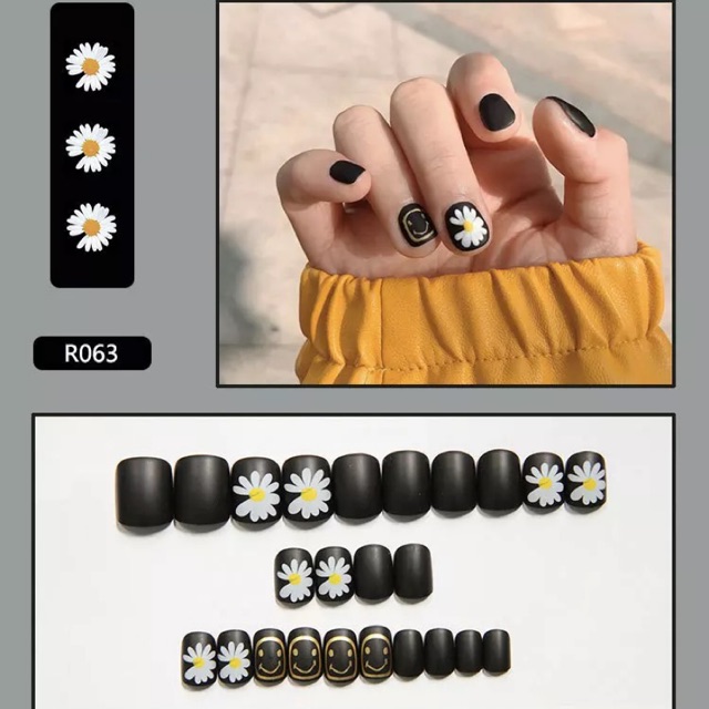 [Màu 61->80]set móng tay giả 24 món nnk032