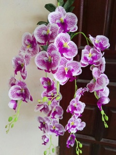 Giỏ Hồ Điệp Treo Tường - hoa vải hoa lụa