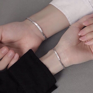 Vòng tay đôi bạc 925 nam nữ khắc tên,lắc tay đôi mẫu hot nhất