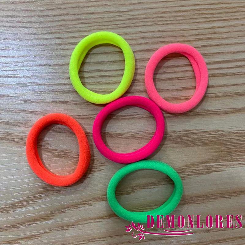 Dây buộc tóc co giãn màu kẹo không đường may thời trang cho nữ