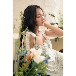 Đầm dài dáng xoè hai dây cột nơ Romance - DEVONS STUDIO