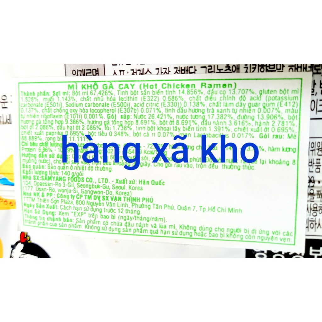 mì gà đen cay hàn quốc samyang khô nhiều vị | BigBuy360 - bigbuy360.vn
