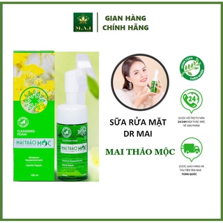 Sữa rửa mặt Dr Mai, sữa rửa mặt dành cho da nhạy cảm 100ml, chiết xuất 100% từ thiên nhiên