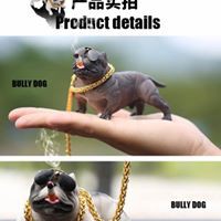 Tượng chó Pitbull trang trí taplo ô tô, nhà cửa