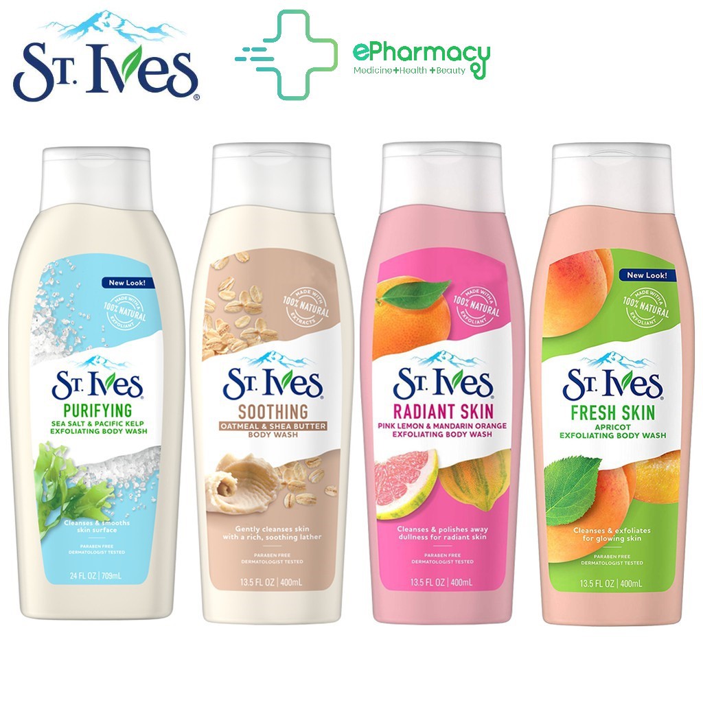 Sữa Tắm St.Ives Tẩy Tế Bào Chết Dịu Nhẹ Dưỡng Da - St. Ives Soothing Body Wash 473ml | BigBuy360 - bigbuy360.vn