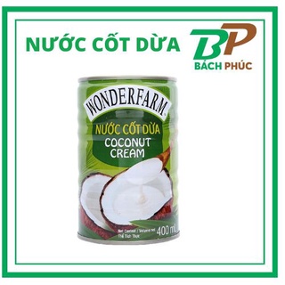 Nước Cốt Dừa Wonderfarm 400ml - Cà Phê Dừa - Nguyên Liệu Nấu Chè - Nguyên liệu Pha Chế