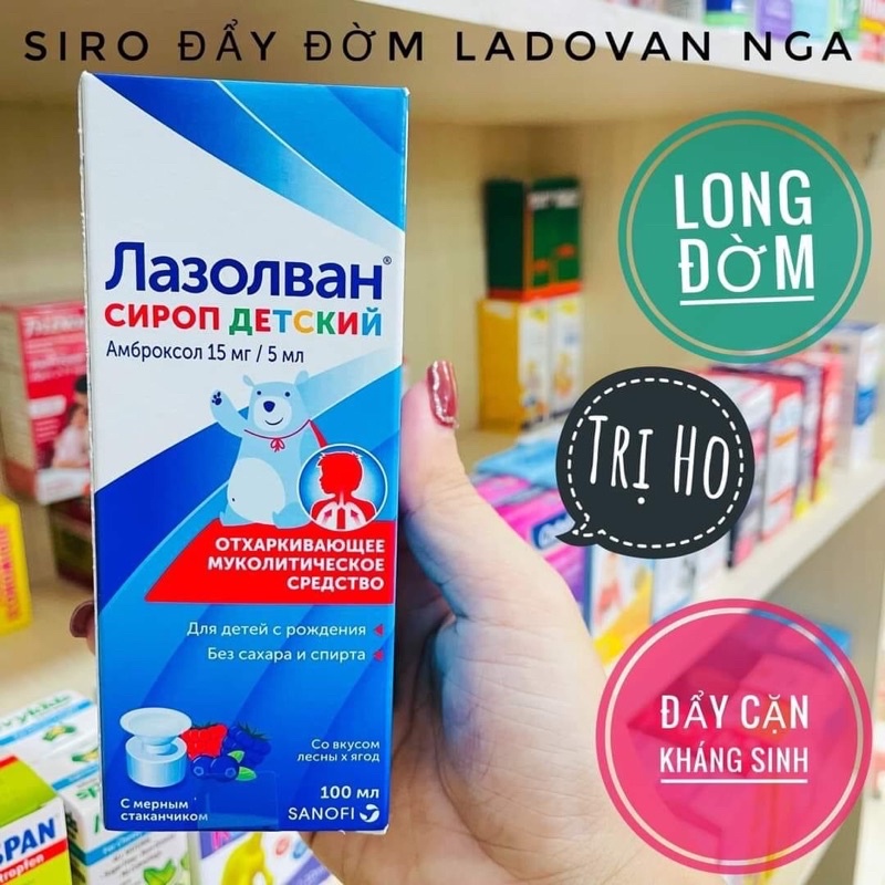 Siro ho long đờm LAZOLVAN Nga