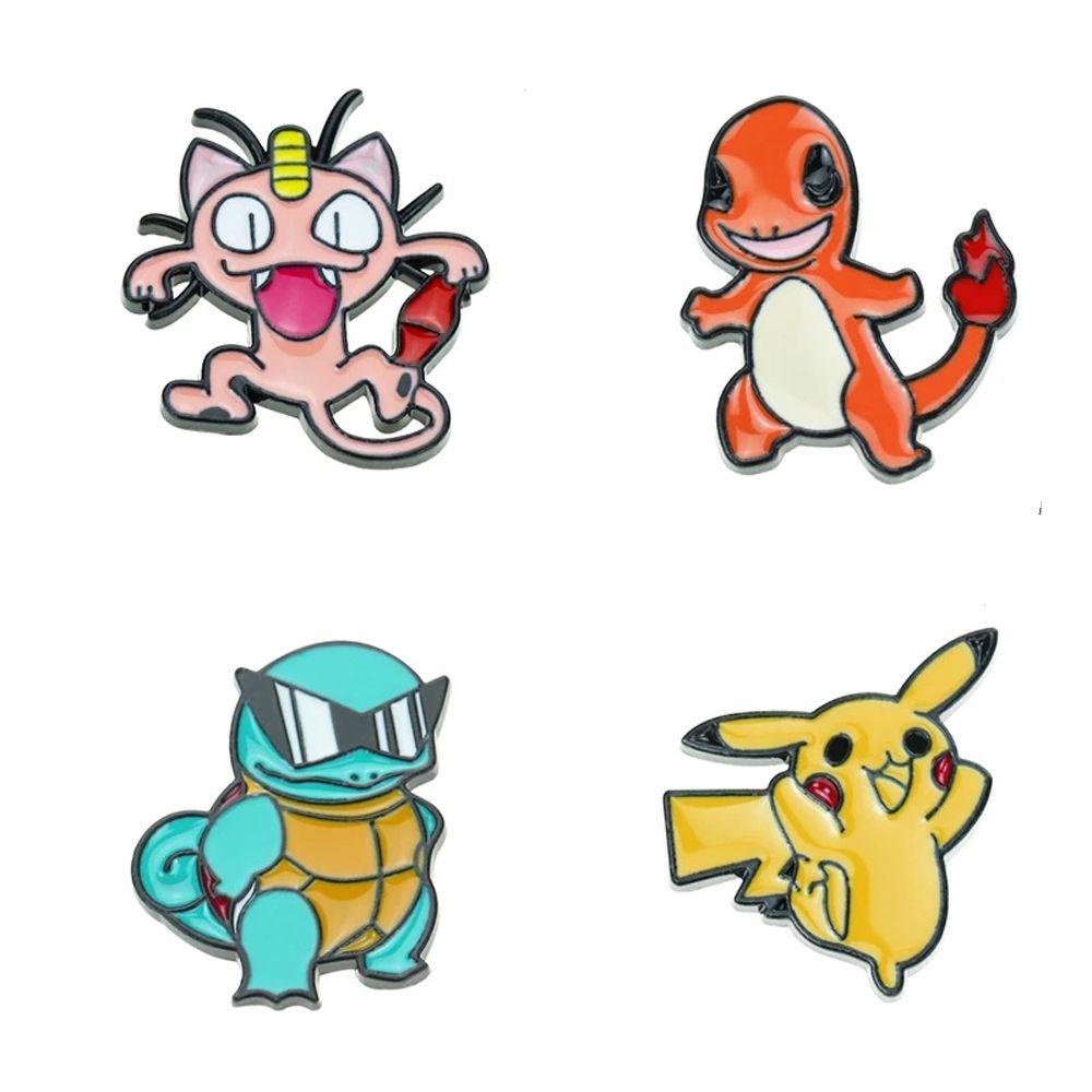 Huy Hiệu Cài Áo Trang Trí Họa Tiết Hoạt Hình Pokemon