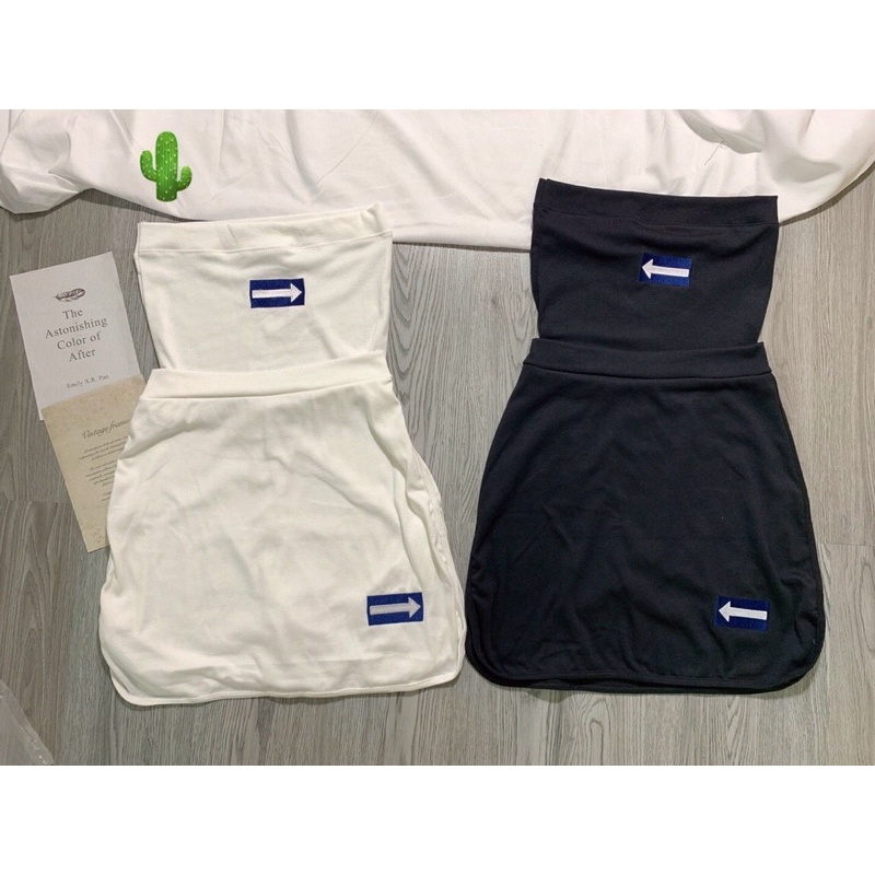 Set áo chân váy vạt bầu thêu chất cực đẹp