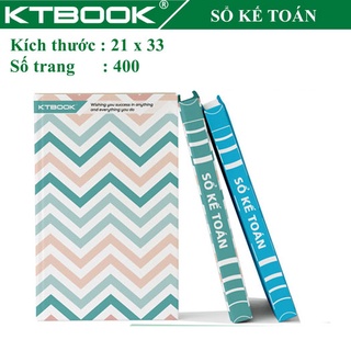 Sổ ghi chép Kế Toán KTBOOK bìa cứng ruột giấy in caro cao cấp size 21 x 33 cm Khổ Lớn 400 trang