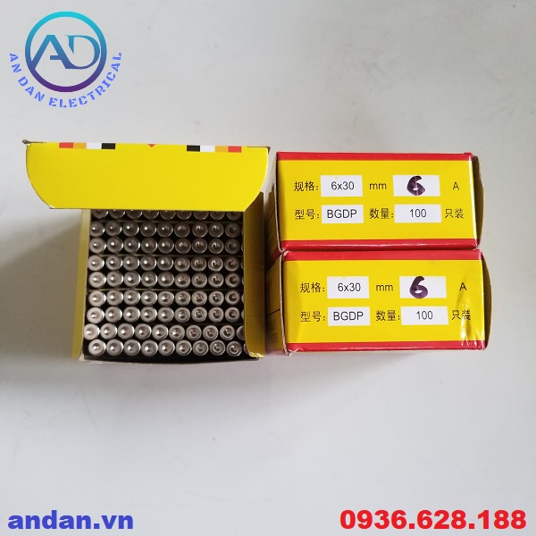 Cầu Chì Thuỷ Tinh, Ruột chì thủy tinh 6x30 – 1A, 2A, 3A, 4A, 5A, 6A, 10A, 15A, 20A, 30A