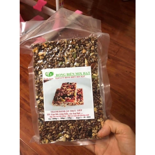 Thanh năng lượng 500gr, Bánh gạo lức rong biển mix hạt, bánh thực dưỡng dễ ăn, cung cấp năng lượng 500gr. | BigBuy360 - bigbuy360.vn