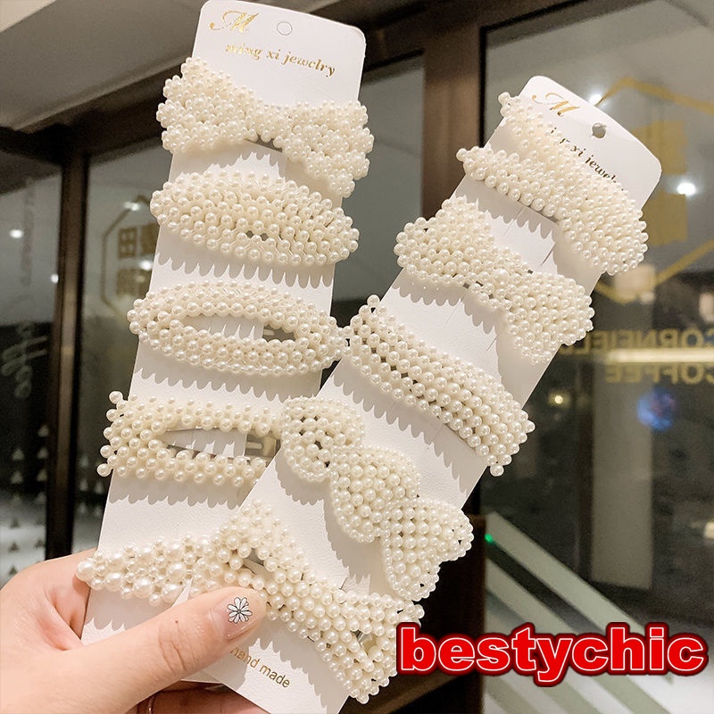 1 Kẹp Tóc Đính Ngọc Trai Nhân Tạo Phong Cách Hàn Quốc