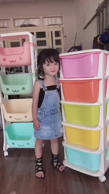 Tủ nhựa ghép Có Bánh Xe hàng Việt Nam ,Mỗi Ngăn Có Màu Sắc / tủ nhựa kéo 5 tầng đa sắc | BigBuy360 - bigbuy360.vn
