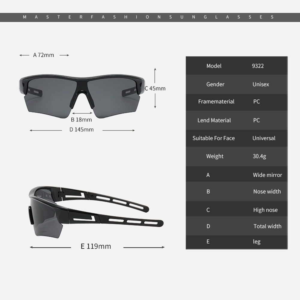 Kính mát AIELBRO phong cách thể thao chất lượng cao thời trang dành cho cả nam và nữ