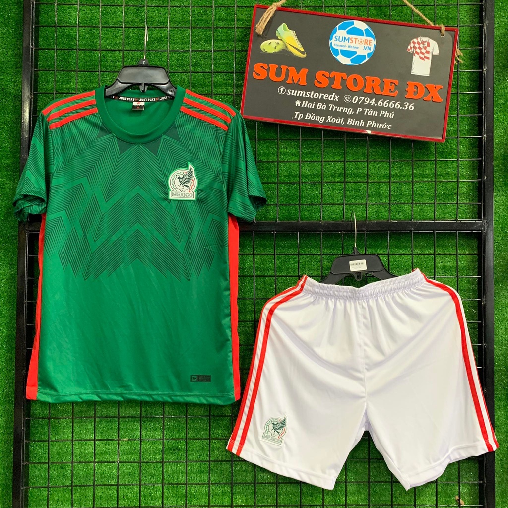 Quần Áo Bóng Đá Đội Tuyển Mexico Xanh Két - Áo Đấu Hot 2022