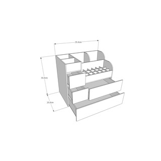 KỆ MỸ PHẨM 3 TẦNG - KHÂY SON - TH01