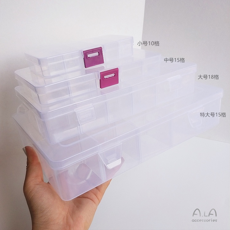 Hộp Nhựa Trong Suốt Nhiều Ngăn Đựng Đồ Trang Sức Tiện Dụng