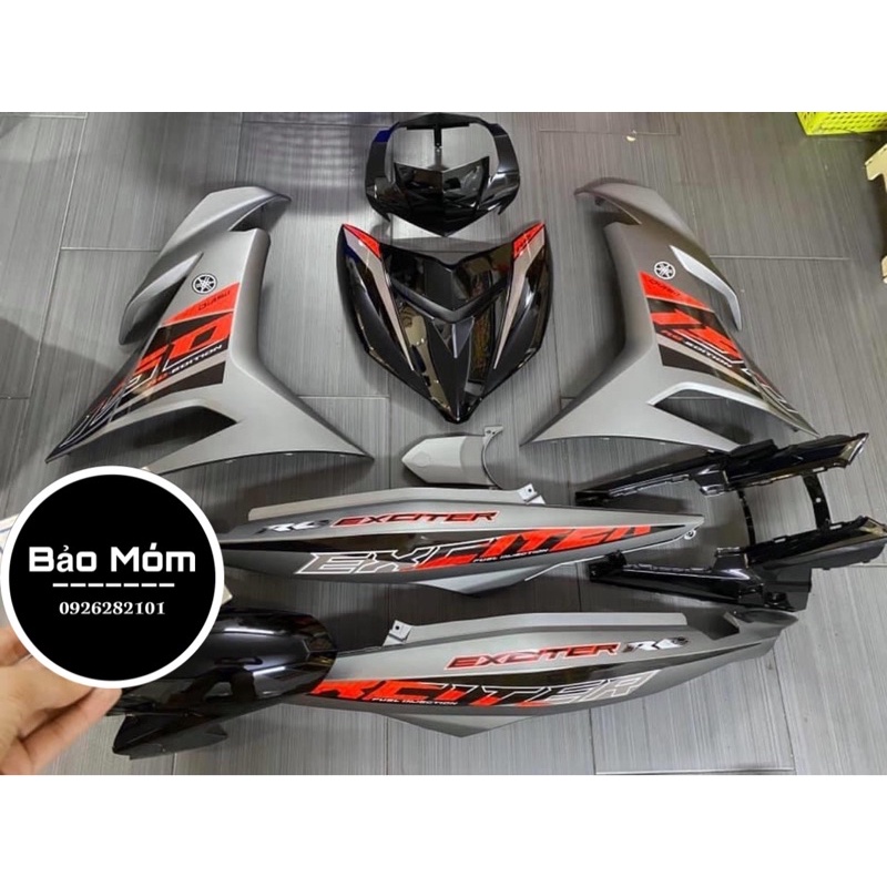 Dàn áo Exciter 150 Xám đen chính hãng tặng kèm tem mẫu 2020