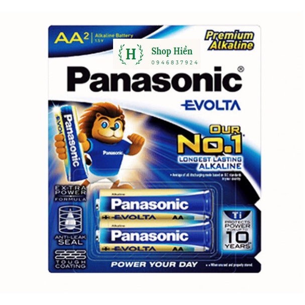 Hộp 12 vỉ Pin kiềm AA Panasonic Evolta - LR6EG/2B vỉ 2 viên