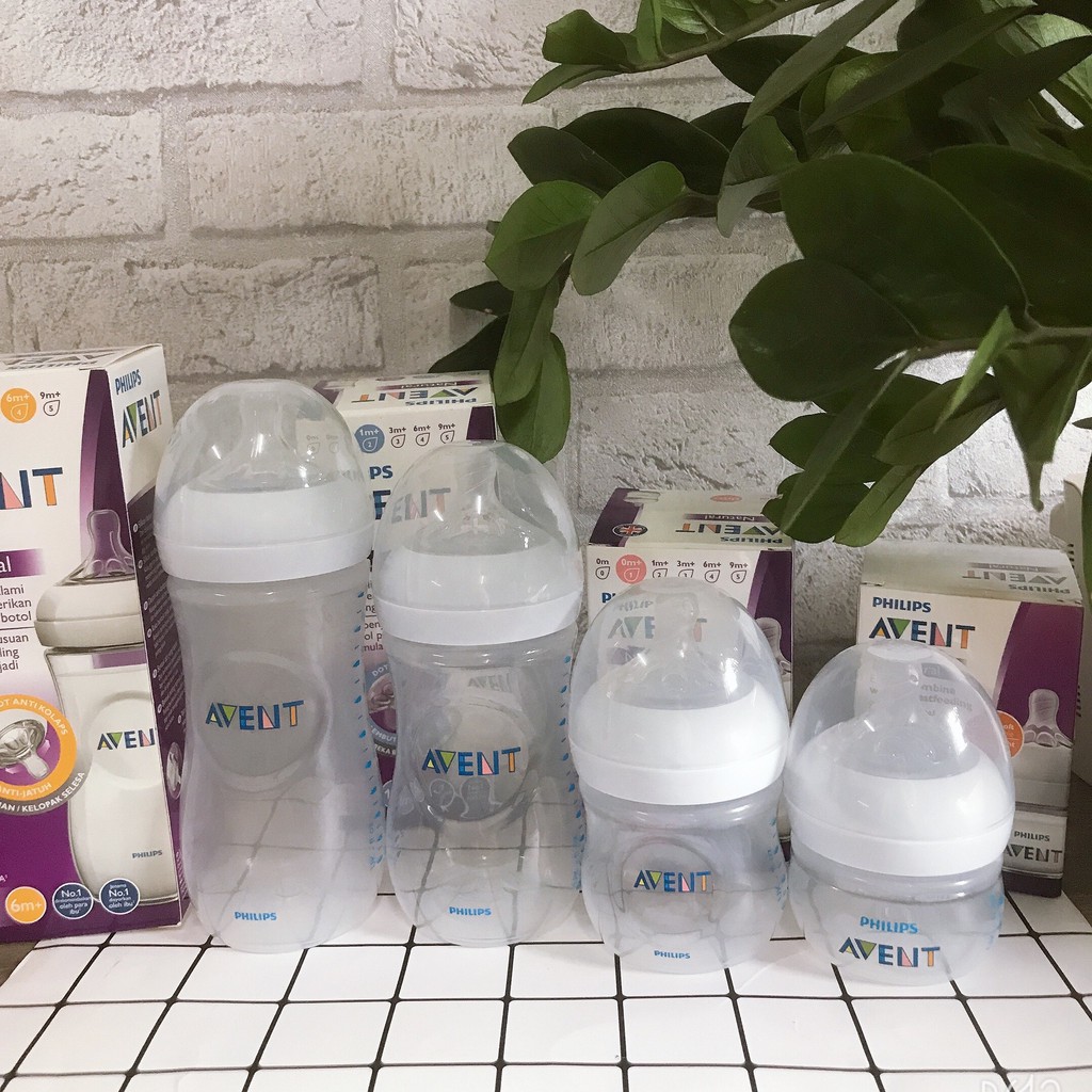 Bình Sữa Philips Avent Natural 60/125/260/330ml Cổ Rộng Chống Đầy Hơi Và Chống Sặc 100% Chính Hãng