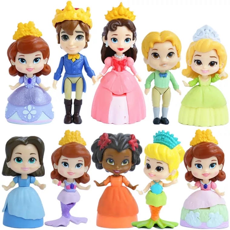 {Xã Lỗ} Búp Bê Disney 9 cm Princess Mini Toddler (mẫu ngẫu nhiên, dính mực)