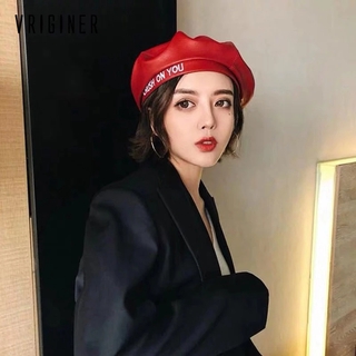 Nón Beret Vải Da Thời Trang Dành Cho Nữ
