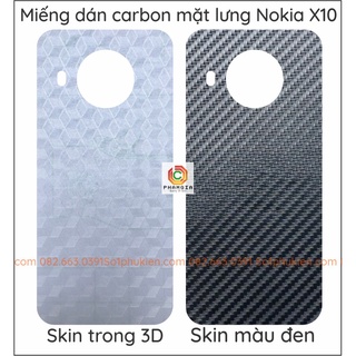 Miếng dán mặt lưng skin carbon Nokia X10