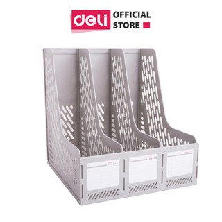 Khay tài liệu 3 ngăn đứng - kệ tài liệu 3 ngăn deli 9845
