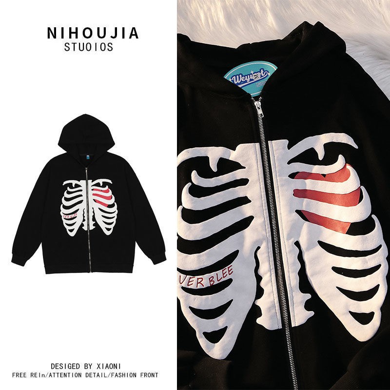 Áo Hoodie Khóa Kéo Thời Trang Cá Tính Cho Nữ 90s Y2K