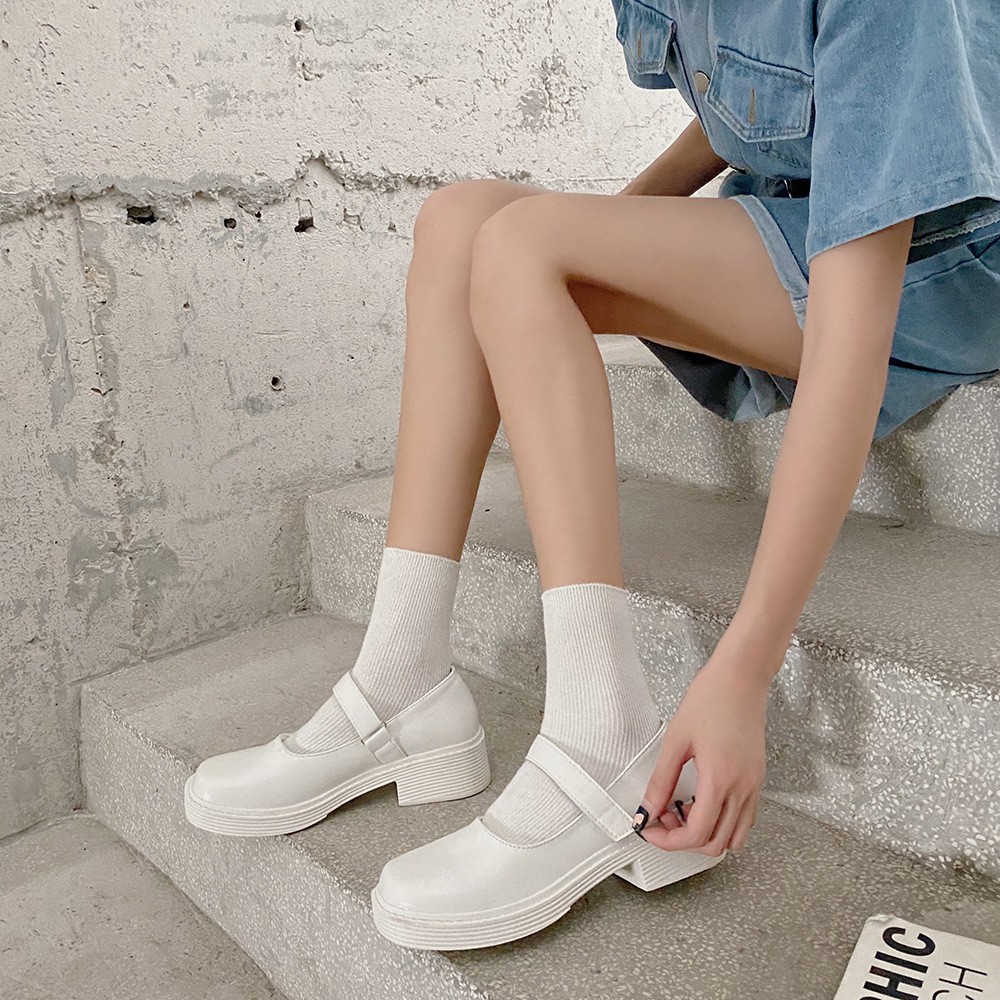 Giày búp bê Mary Jane phong cách Anh 2 màu thời trang Meihouse | BigBuy360 - bigbuy360.vn