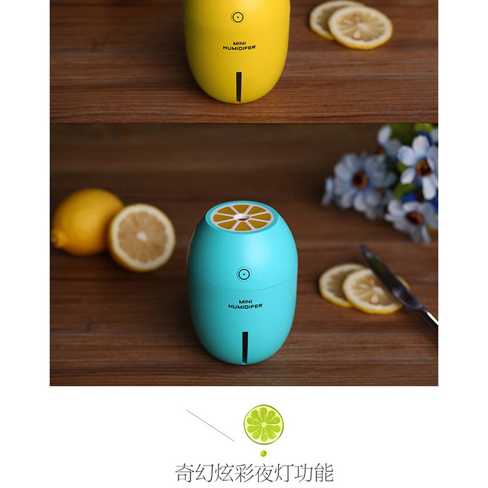 Máy phun sương mini tinh dầu quả chanh kiêm đèn ngủ Lemon Humidifier