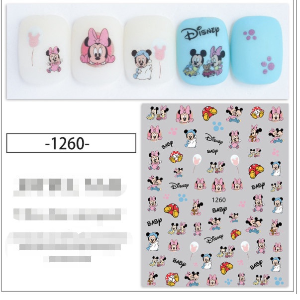 sticker trang trí nail chuột mickey