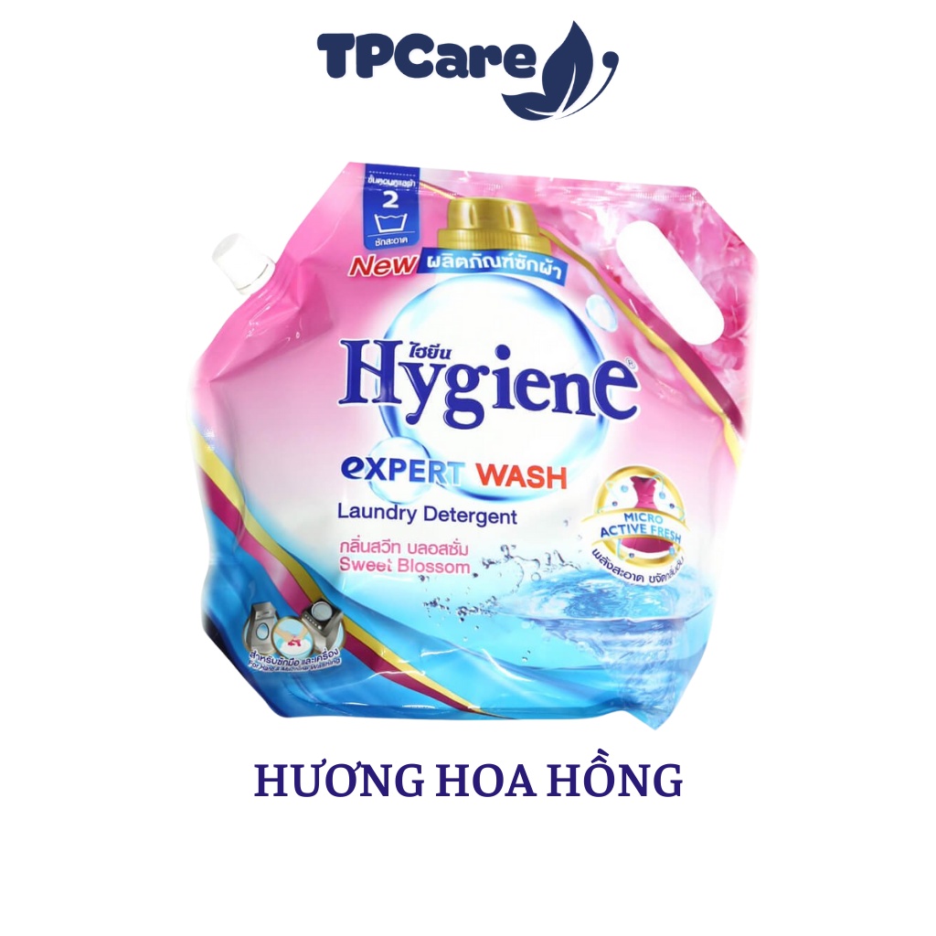 Nước Giặt Xả Đậm Đặc 2in1 Hygiene Nhập Khẩu Thái Lan Chính Hãng Dạng Túi 1800ml Nắp Vặn Tiện Dụng