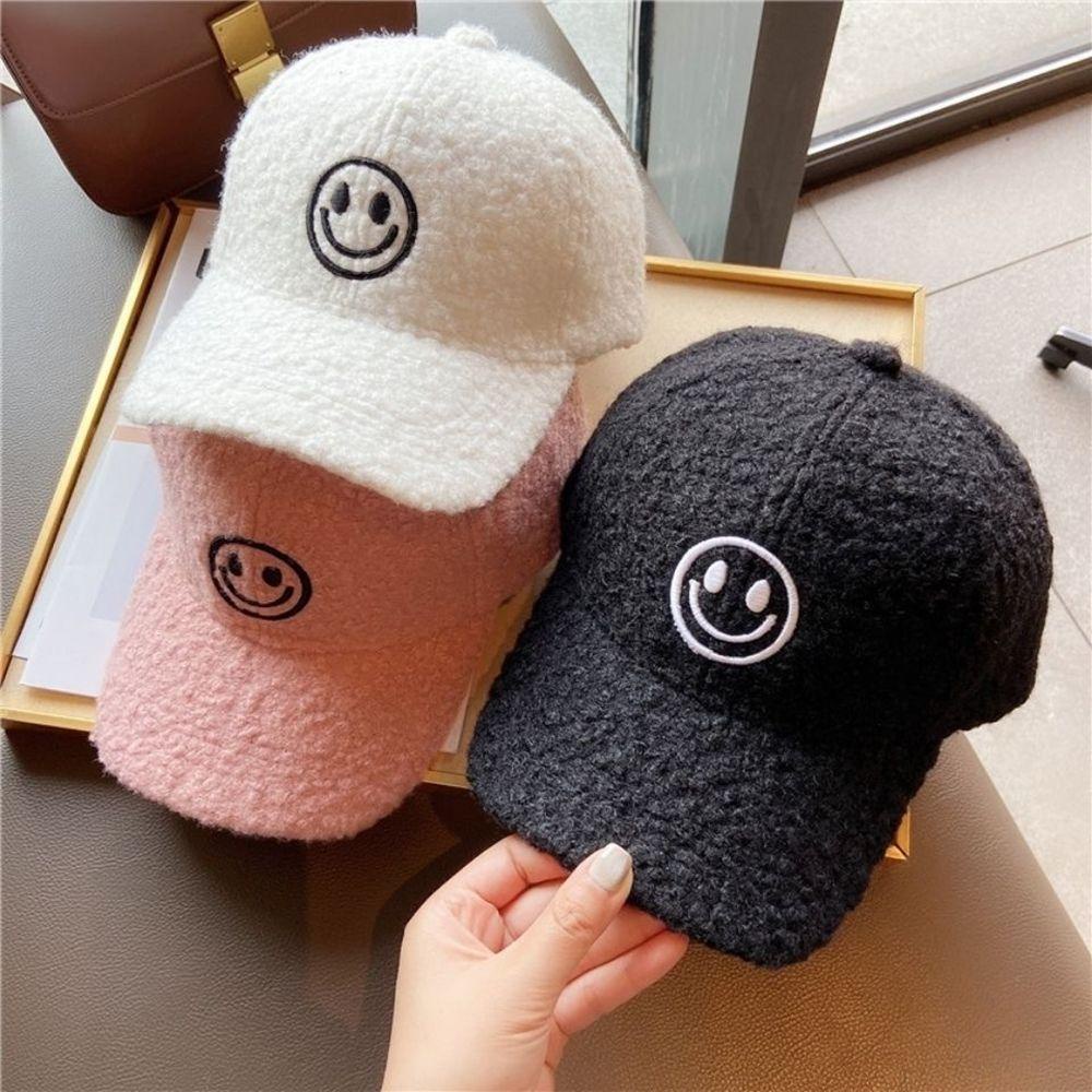 Mũ Lưỡi Trai WMES15H Hình Mặt Cười Phong Cách Hip Hop Đơn Giản Thời Trang Thu Đông