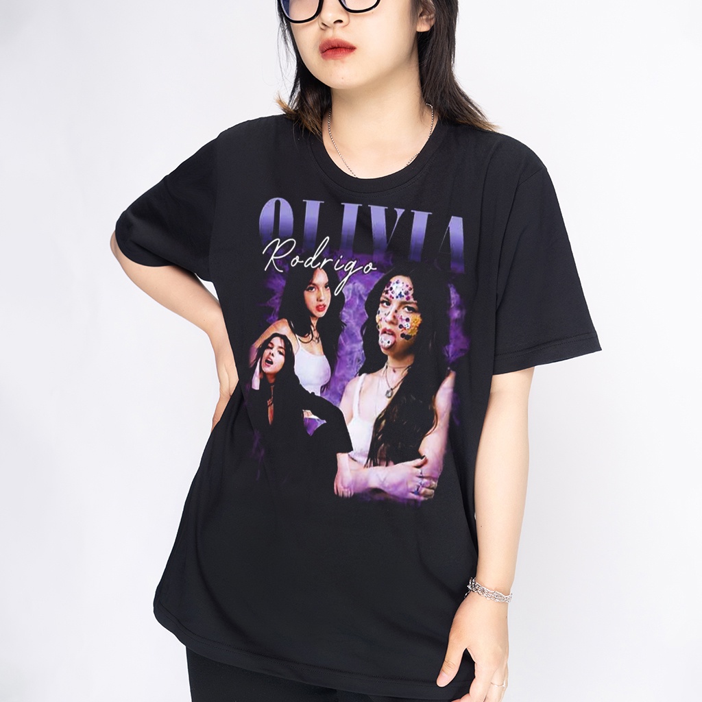 IIby / Áo thun Olivia Rodrigo wright Vintage tay lỡ form rộng cổ tròn phong cách streetwear cotton !
