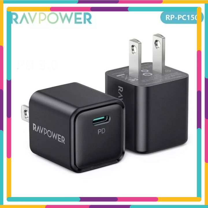 Sạc Nhanh 20W RAVPower PD Pioneer PR-PC150 USB-C Siêu Nhỏ Chính hãng Bảo hành 12 tháng