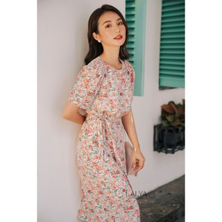 LALYA_Váy suông wrap nơ eo
