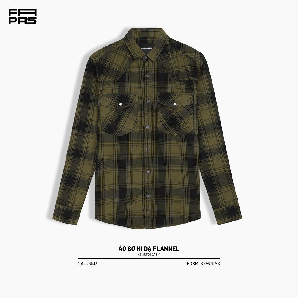 Áo Sơ Mi Nam Vải Dạ Flannel Chất Vải Mềm Mịn Sọc Kẻ Caro Chuẩn Form - FAPAS