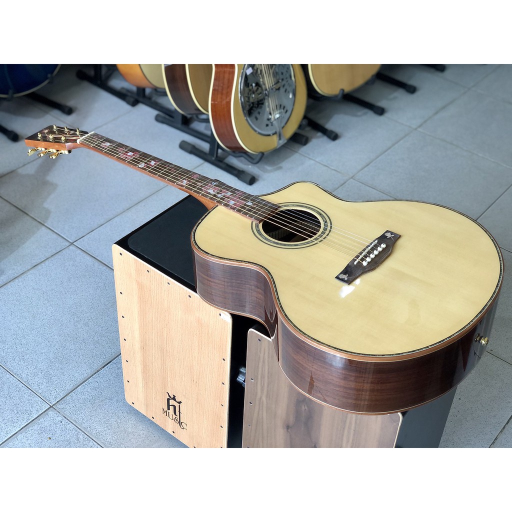 Đàn guitar acoustic gỗ cẩm ấn cao cấp đẹp