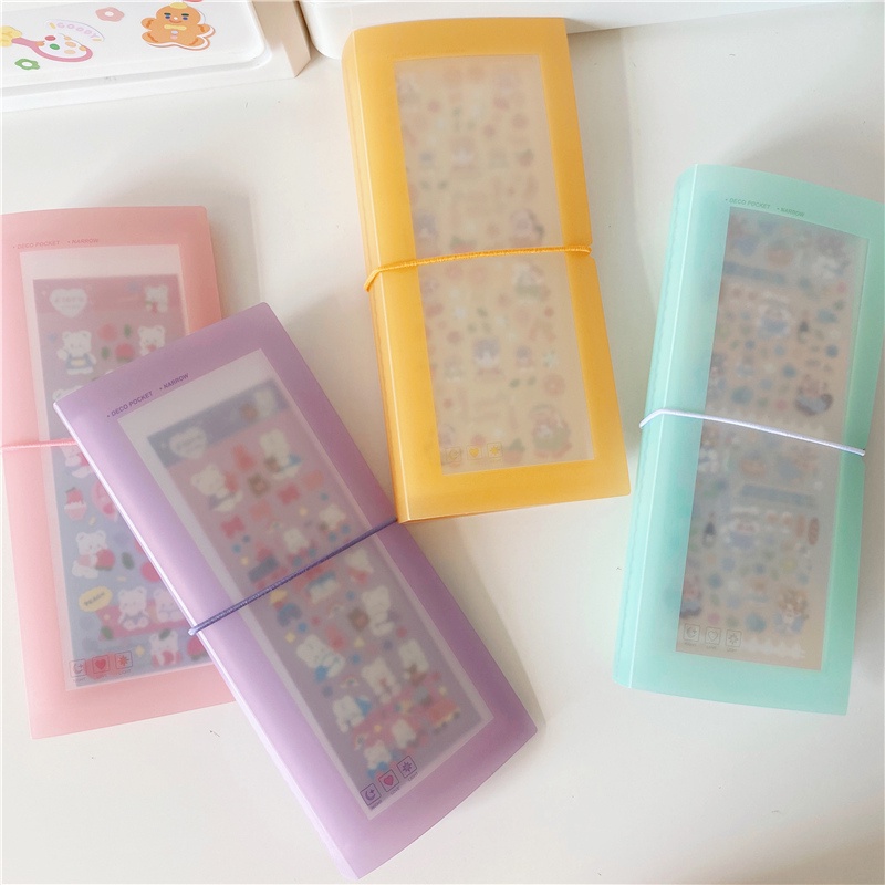 Sổ đựng sticker MIAO'S LITTLE FOREST sổ bìa nhựa túi trong lưu trữ hình dán tiện dụng MOT2213