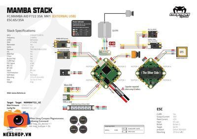 Mamba AIO F722 35A MK1 6S 8bit