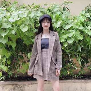 SET BLAZER KÈM CHÂN VÁY ULZZANG