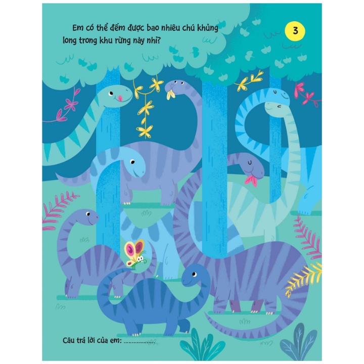 Sách Thiếu Nhi - 90++ Trò Chơi Phát Triển Chỉ Số IQ Cho Bé - Các Loài Khủng Long