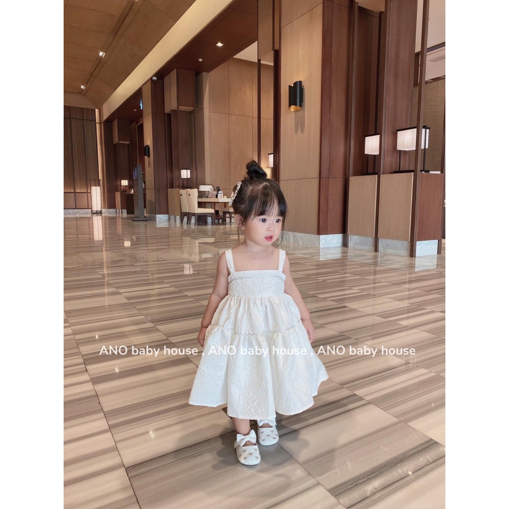 Váy Dây kim tuyến trắng Ano Baby House