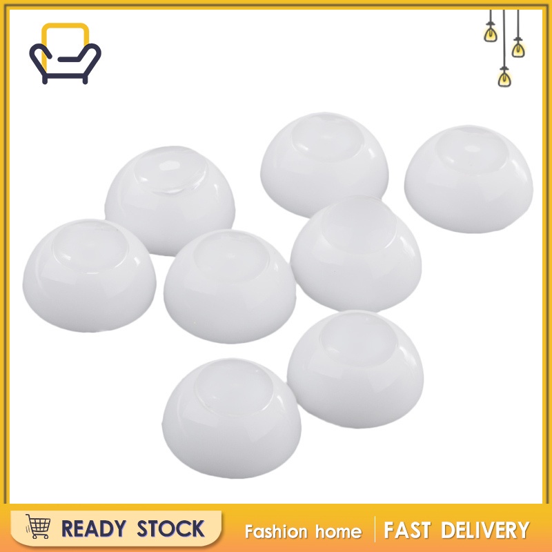 Set 4 Đôi Mắt Trắng 12mm 7mm Cho Búp Bê