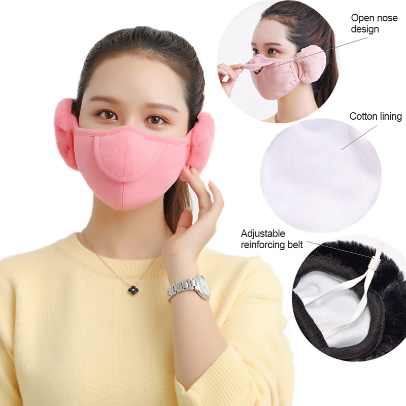 Khẩu trang cotton hở miệng giữ ấm thoáng khí khi lái xe đạp điện hợp mùa đông