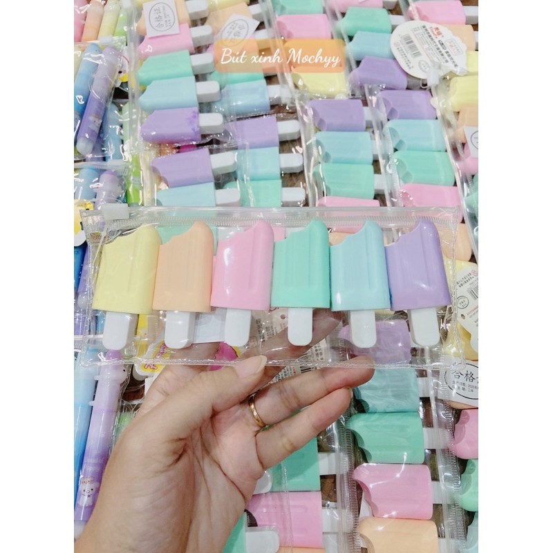 Vỉ 6 bút nhớ - dạ quang - highlight