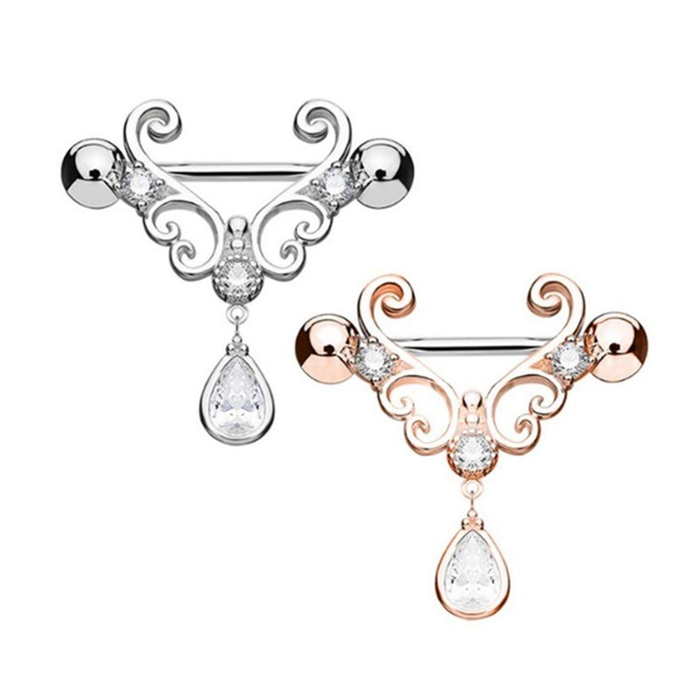 VANES1 Khuyên Nhũ Hoa Hình Giọt Nước Thời Trang